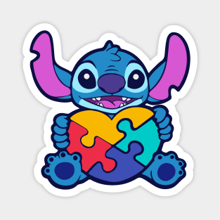 Stitch Autism Awareness Magnet