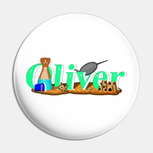 Oliver The Otter's at the Beach Pin