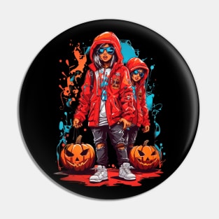 Hoodie Haunt: A Halloween Hip-Hop Fusion Pin