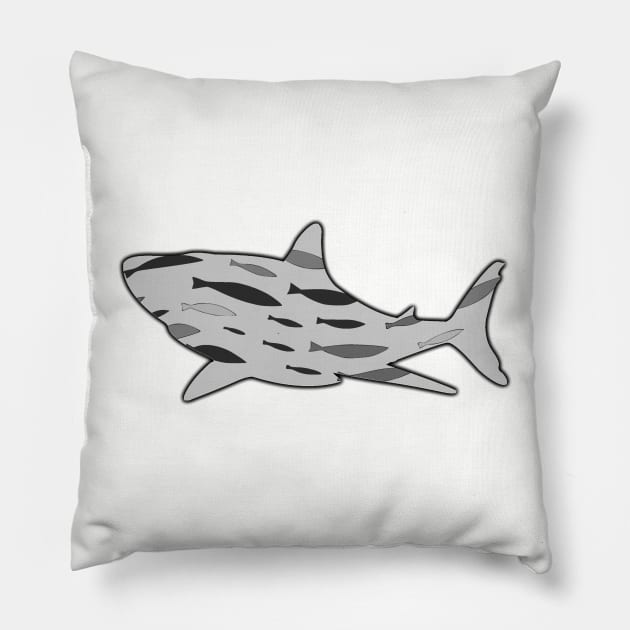 Shark in his element Pillow by CritterCommand