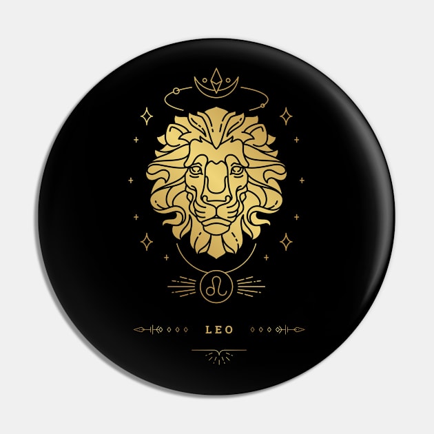 Leo - Leo Zodiac Birthday Pin by Kudostees