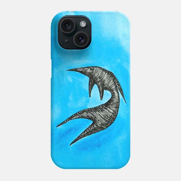 Inky Black Fish Phone Case by MaiaAlexandraW