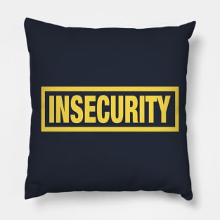 INSECURITY - Security Yellow Bordered T-Shirt Parody Pillow