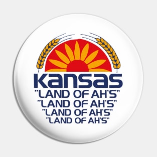 Kansas Land of Ah's #2 80s Pin