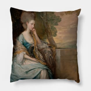 Portrait of Anne, Countess of Chesterfield by Thomas Gainsborough Pillow