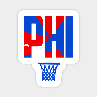 Philadelphia Retro Basketball Art Magnet