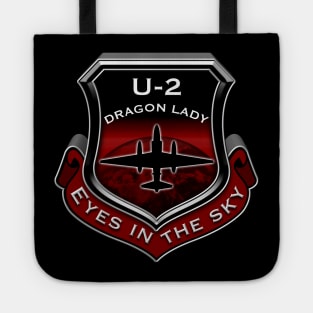 Red U2 Dragon Lady spy plane eyes inthe sky Tote