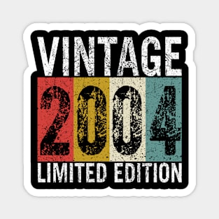 19 Years Old Vintage 2004 Limited Edition 19th Birthday gift Magnet