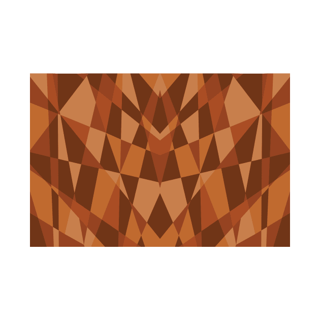 Triangles Geometric Mosaic Pattern Brown by oknoki