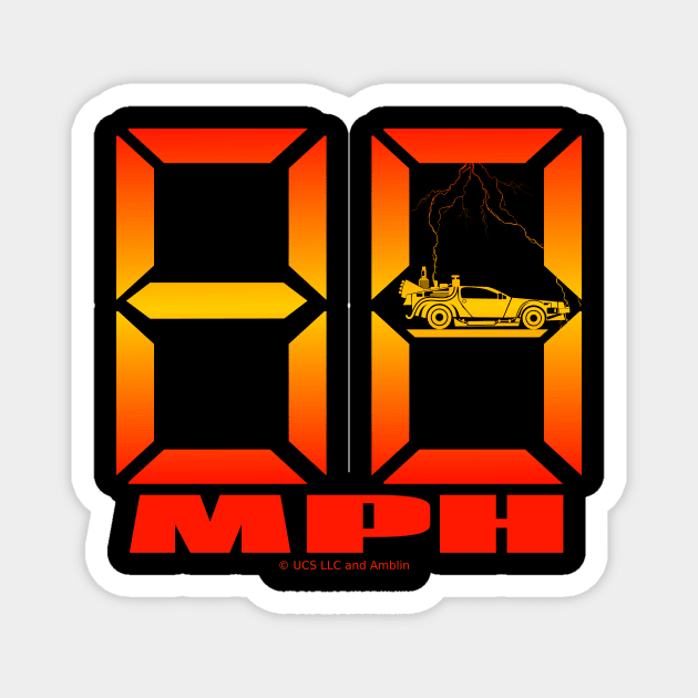 88 Mph Back to the Future Magnet by LICENSEDLEGIT