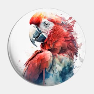 Parrot Bird Portrait Animal Painting Wildlife Outdoors Adventure Pin