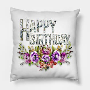 Happy Birthday Greeting Pillow