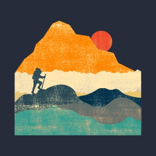 Hiking in the Mountains at Sunset T-Shirt