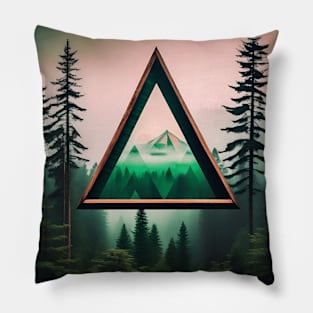 The Mystic Triangle: A Portal to Another World Pillow