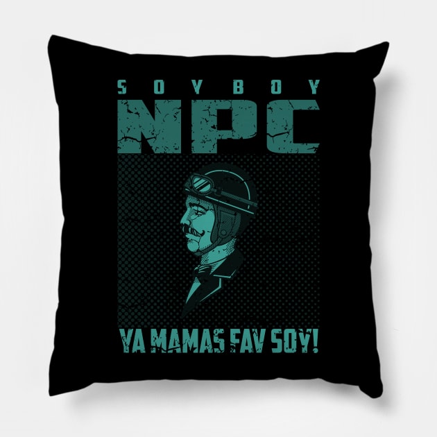 soy boy npc 02 Pillow by 2 souls