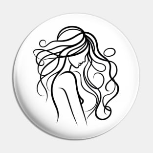 Outline art Pin