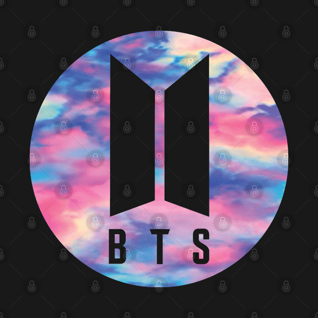 BTS - logo aesthetic pastel tiedye - Bts - T-Shirt