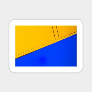 Abstract in blue and yellow Magnet