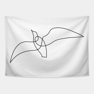 Ease - single line bird art Tapestry