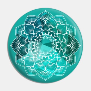 Sagittarius Birthstone Turquoise Spiritual Circle Mandala Pin