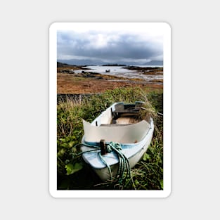 A beached boat at Ardvaser, Isle of Skye, Scotland Magnet