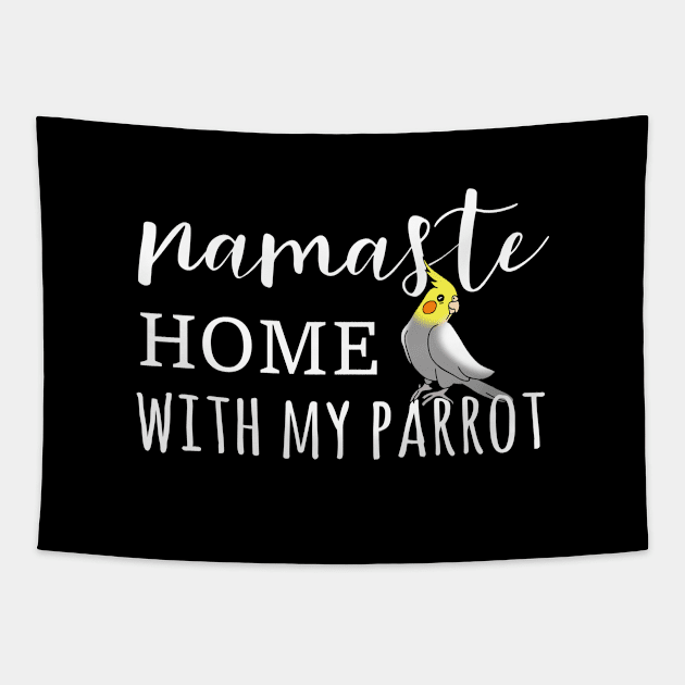 Namaste Home with my cockatiel Tapestry by FandomizedRose