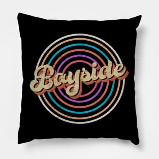 vintage circle line color Bayside Pillow