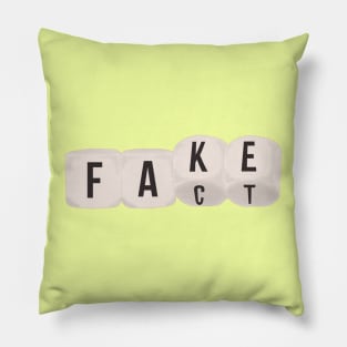 Dice Thrown Fact and Fake Pillow