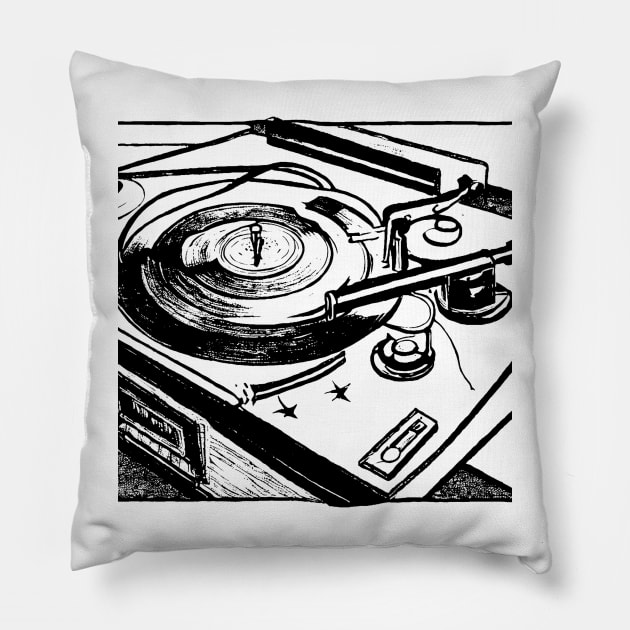 Turntable Pillow by AudienceOfOne