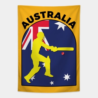 Australia Cricket Batsman Australia Flag Tapestry