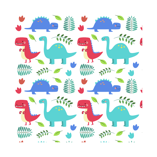 Assorted Illustrated Dinosaurs by bluerockproducts