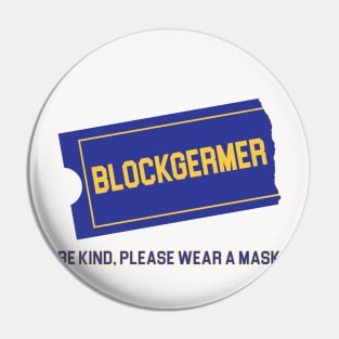 Blockbuster Style Blockgermer Pin