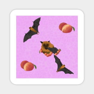 Fruit Bats and Mangoes Purple Magnet