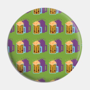 Cute Emoji Beer Pattern Pin