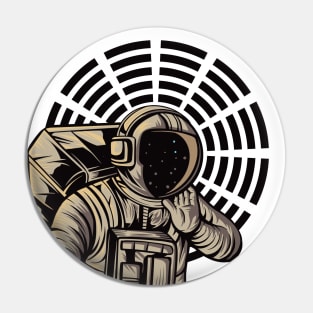 DJ astronaut mixing music Pin