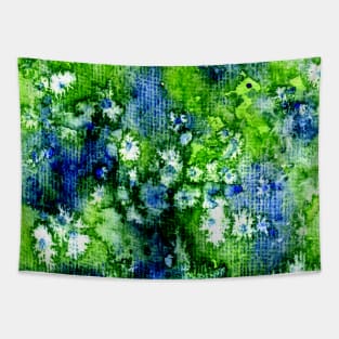 Green and Blue Abstract Surface Tapestry