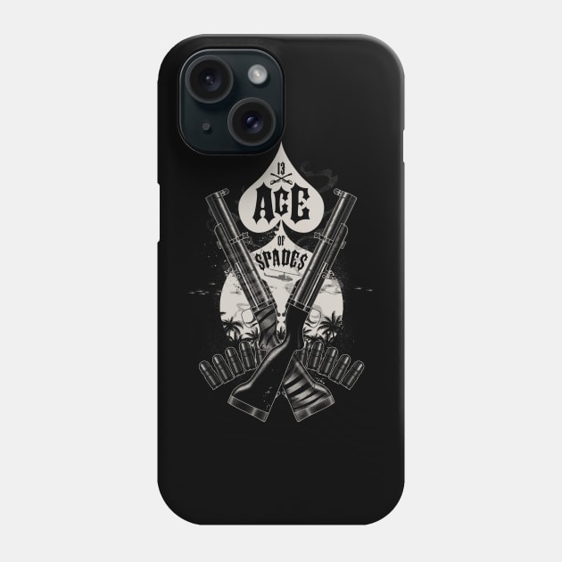 Ace of spades vietnam war Phone Case by szymonkalle