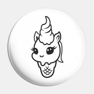 Ice Cream Unicorn Pin