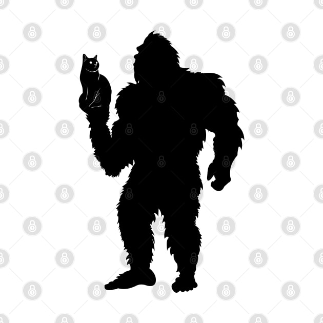 Bigfoot Cat Silhouette by Tesszero