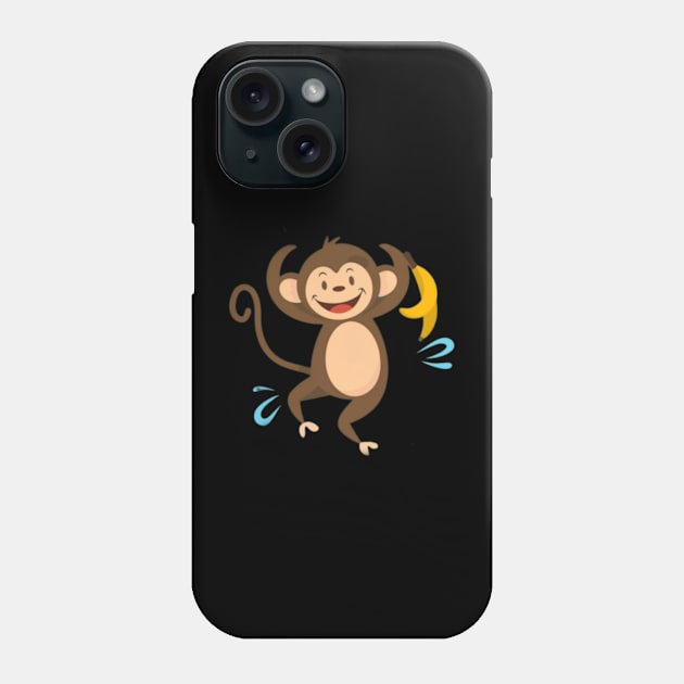 Happy Monkey Phone Case by TshirtMA