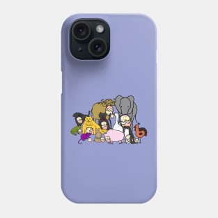 Cute Animals on an Easter Egg Hunt Phone Case