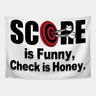 Darts Score is funny (black) Tapestry