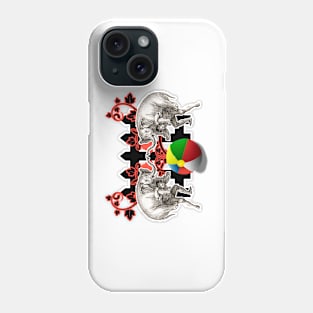 Elephant in the circus with colorful ball Phone Case