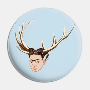 deer head frida kalho Pin