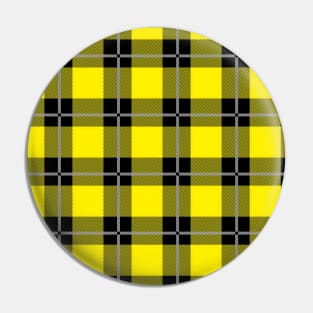 Yellow and Black Flannel-Plaid Pattern Pin