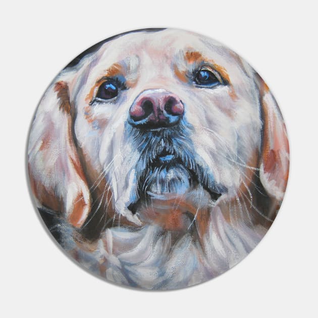 Golden Retriever Fine Art Painting Pin by LASHEPARD