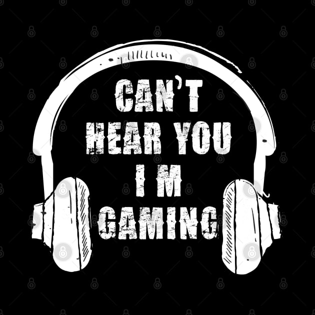 Funny headset cant hear you Im gaming by Pannolinno