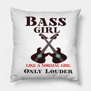 Bassista Regalo Per Donna Ragazza Musicista Chitarra Basso Pillow