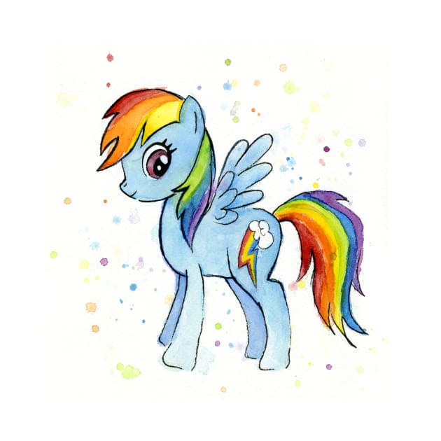 Rainbow Dash Watercolor by Olechka