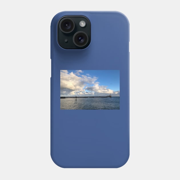 Cambois Pier and Lighthouse Phone Case by Violaman